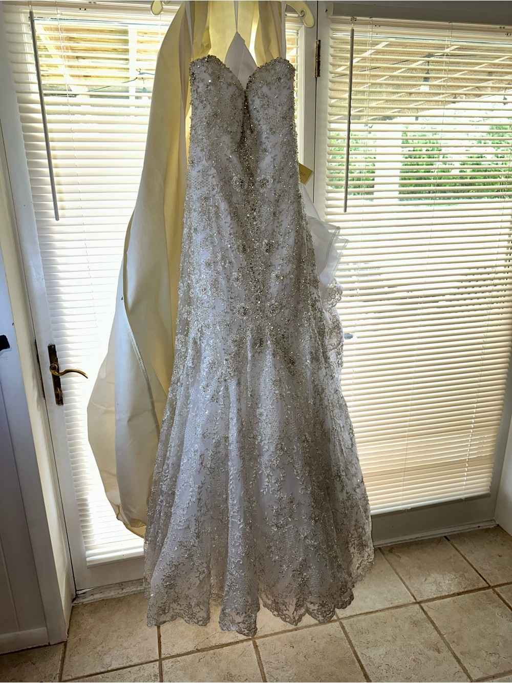 Brand New Elegant Beaded Lace Wedding Gown